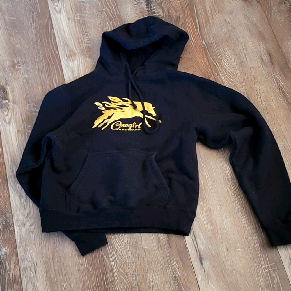 Cowgirl Hardware black sweater hoodie M